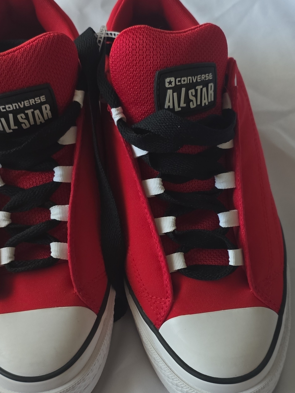 Converse Red Low-Top All Star Sneakers with Black Laces